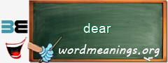 WordMeaning blackboard for dear